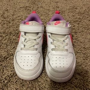 Toddler Nike Court Bourough Low 2, Size: 10c Pink/Purple/White